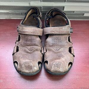Clarks Mens rare fisherman style sandals with adjustable rear buckle siz…